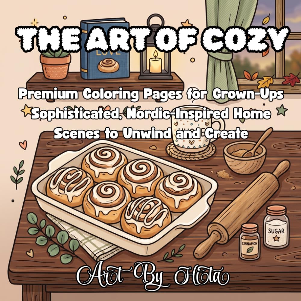 The Art of Cozy: Premium Coloring Pages for Grown-Ups Sophisticated, Nordic-Inspired Home Scenes to Unwind and Create baixar livro de graça