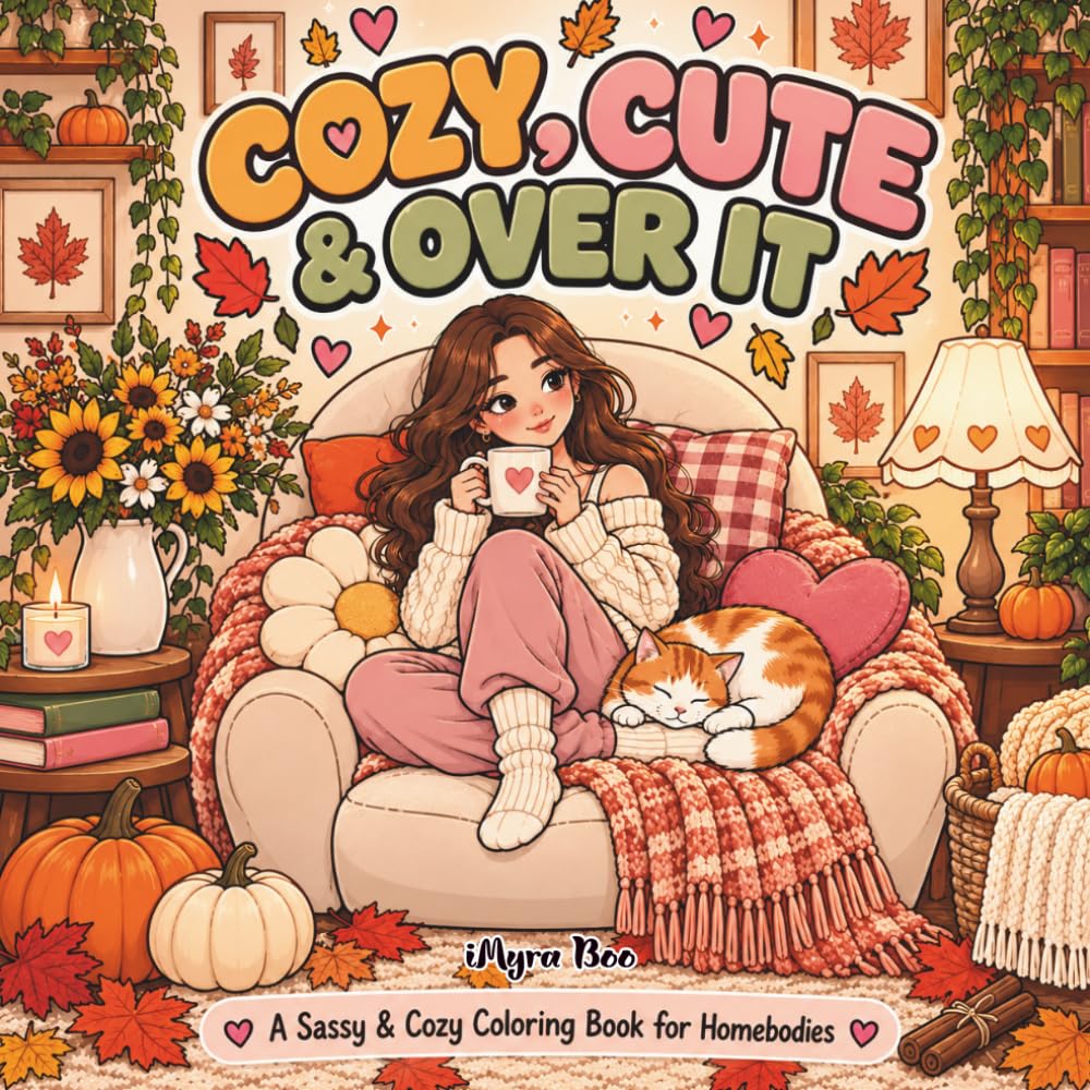 ler totalmente Cozy, Cute & Over It: A Sassy & Cozy Coloring Book for Homebodies