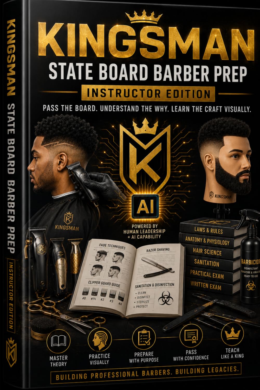 KINGSMAN STATE BOARD BARBER PREP INSTRUCTOR EDITION: PASS THE BOARD. UNDERSTAND THE WHY. LEARN THE CRAFT VISUALLY. (The Kingsman Barber Prep & Master Instructor Series) baixar o livro de graça