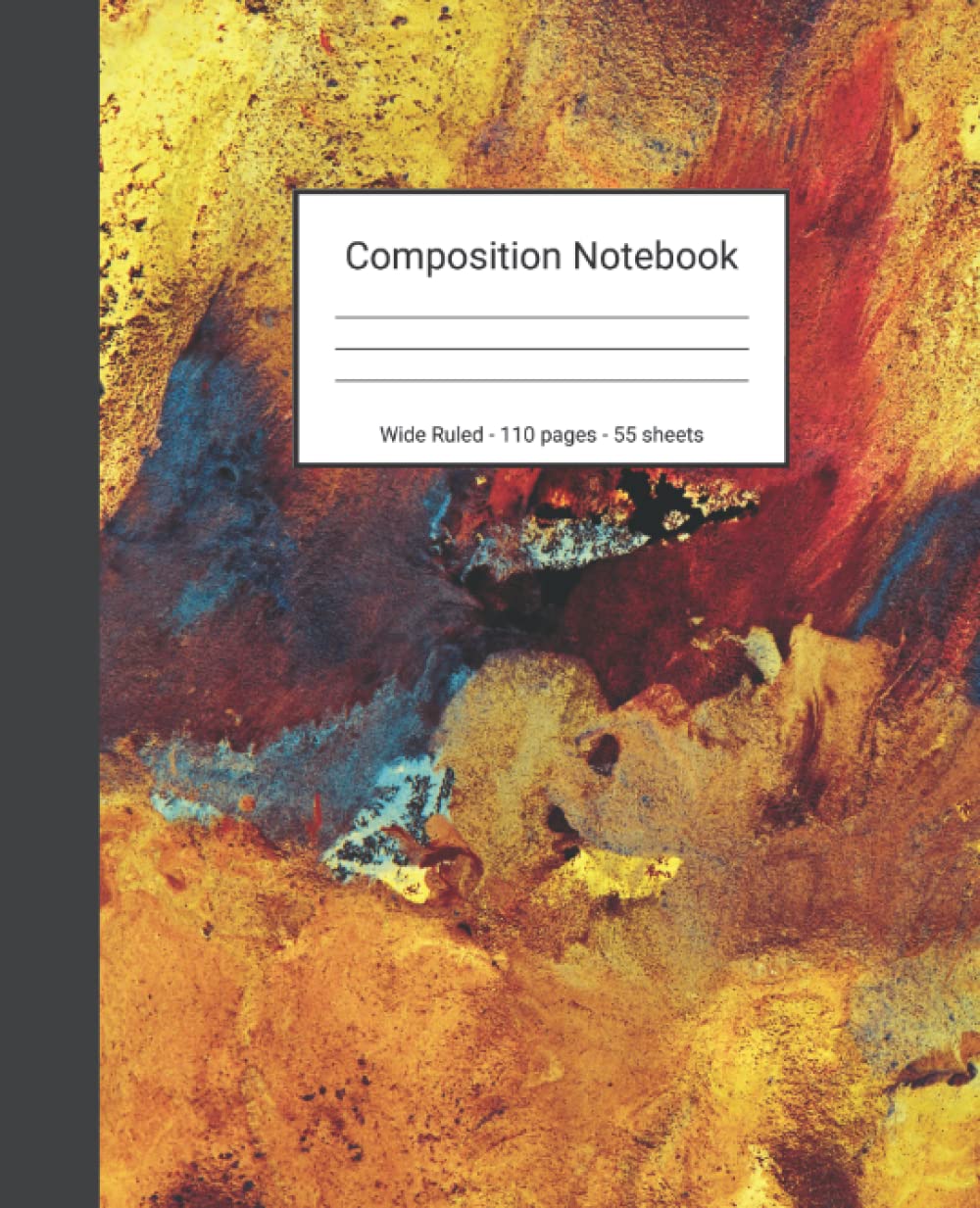 capítulo por capítulo baixar Composition Notebook: Wide Ruled Paper Notebook Journal - Yellow And Red Abstract Painting - Blank Wide Lined Workbook