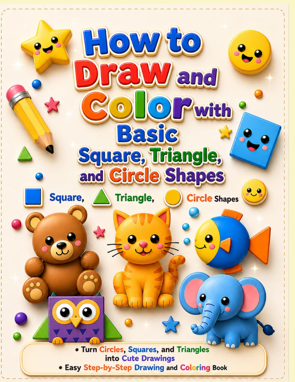 ler totalmente How To Draw And Color With Of Squares, Triangles and Circles: Turn Circles, Squares, and Triangles into Cute Drawings, Easy Step-by-Step Drawing and Coloring Book