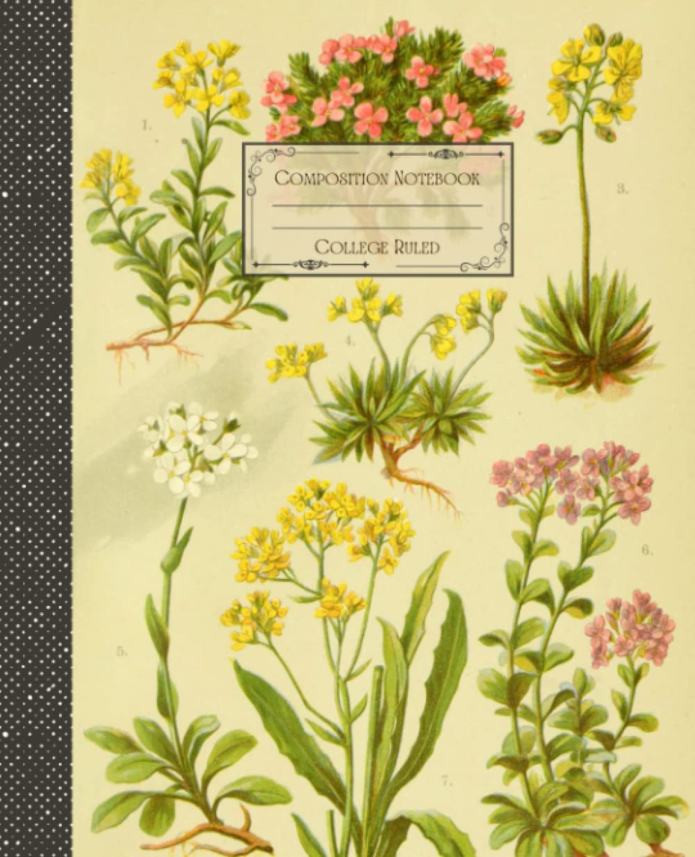 ler totalmente Vintage Botanical Floral Composition Notebook College Ruled: Antique Botanical Floral Illustration | Classic Composition Notebook for Writing and... for College Students, School and Work.