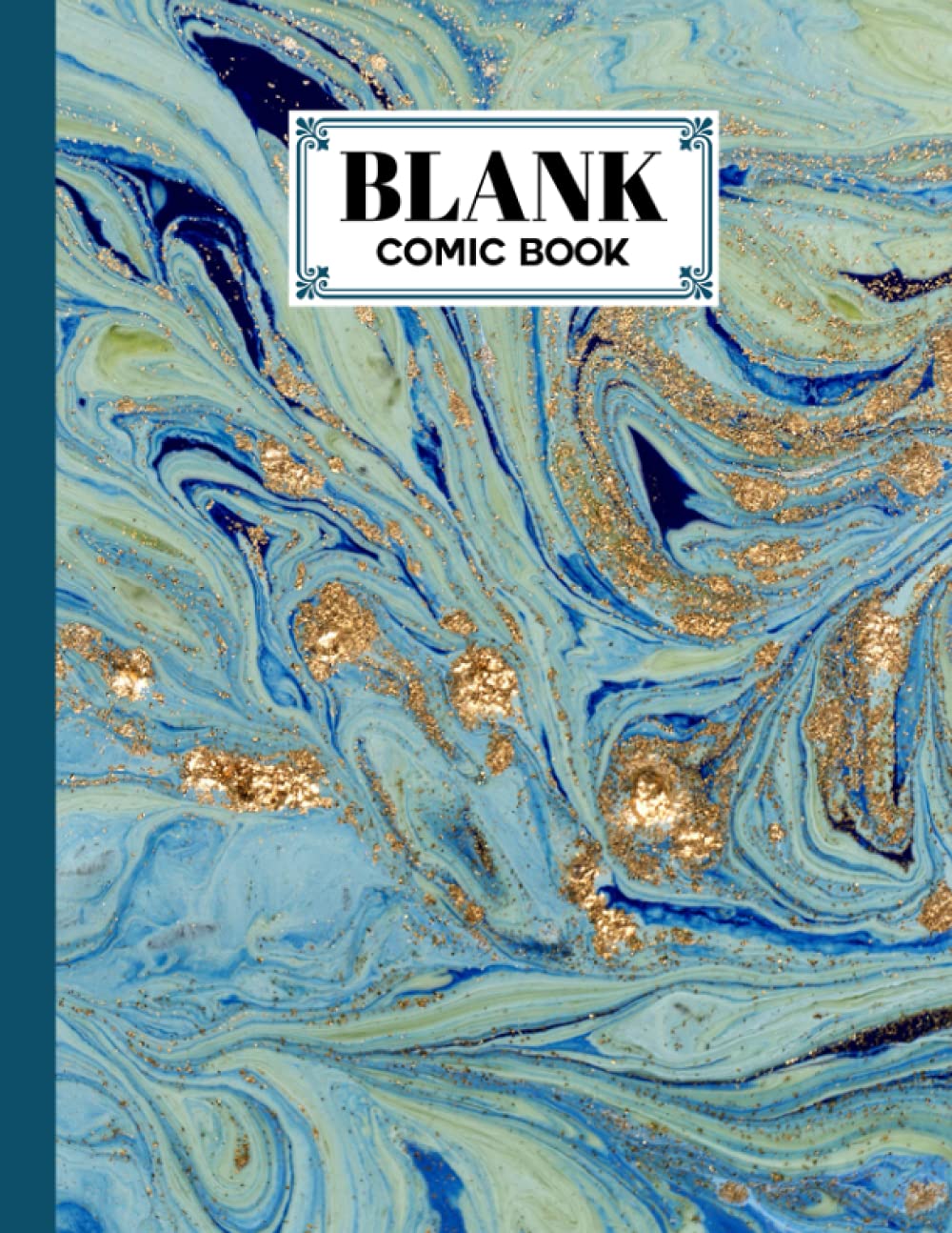 Blank Comic Book: Marbled Blue Cover Blank Comic Book, Create Your Own Story, Journal, Notebook, Sketchbook for Kids and Adults, 120 Pages - Size 8.5" x 11" Notebook by Gerhild Sander baixar livro de graça