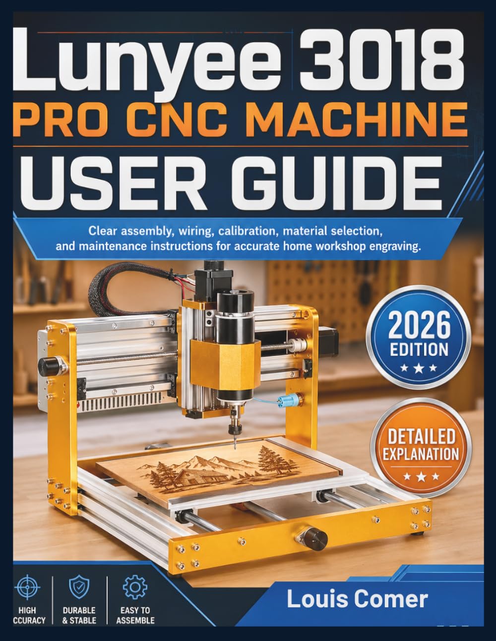 Lunyee 3018 PRO CNC MACHINE USER GUIDE: Clear assembly, wiring, calibration, material selection, and maintenance instructions for accurate home workshop engraving. baixar o livro de graça