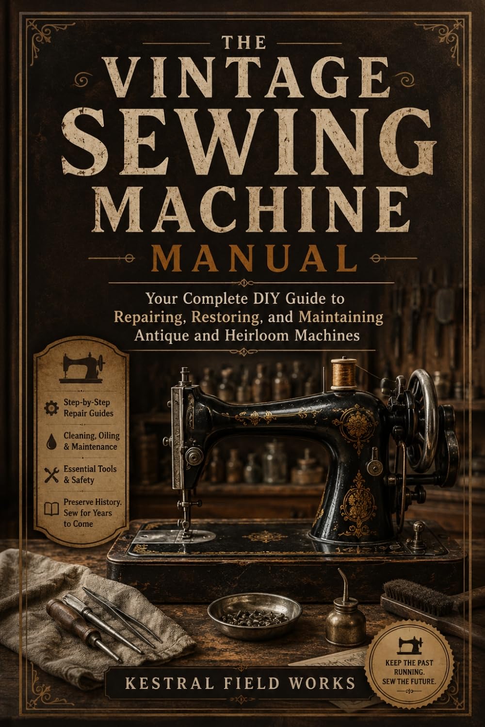capítulo por capítulo baixar The Vintage Sewing Machine Manual: Your Complete DIY Guide to Repairing, Restoring, and Maintaining Antique and Heirloom Machines (English Edition)