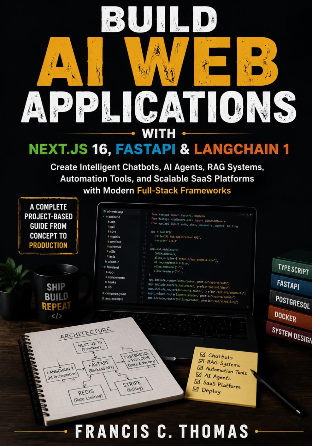 ler totalmente Build AI Web Applications with Next.js 16, FastAPI & LangChain 1: Create Intelligent Chatbots, AI Agents, RAG Systems, Automation Tools, and Scalable SaaS Platforms with Modern Full-Stack Frameworks