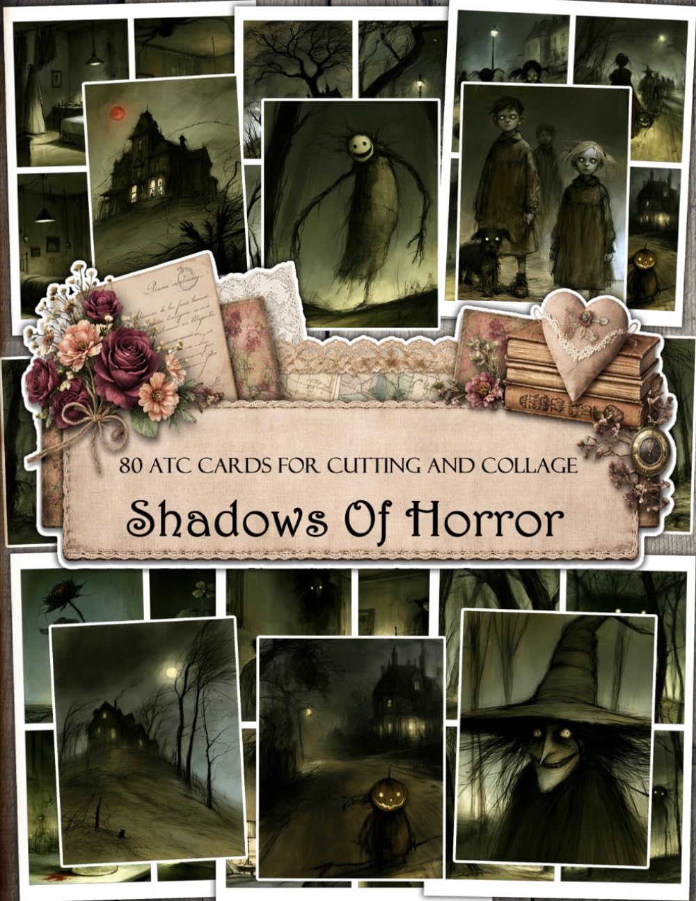 Shadows of Horror ATC Cards: 80 Original Horror Designs to Cut Out & Collage for Junk Journals and Scrapbooks baixar livro de graça