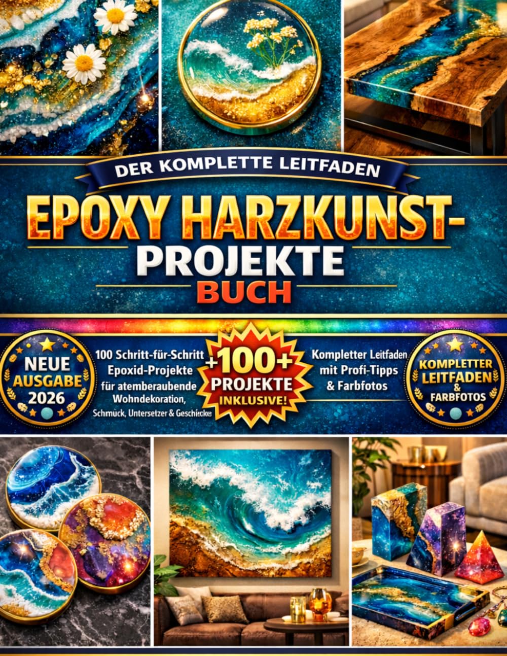 EPOXY HARZKUNST-PROJEKTE BUCH: 100 Schritt-für-Schritt Epoxid-Projekte für atemberaubende Wohndekoration, Schmuck, Untersetzer & Geschenke. Kompletter... Profi-Tipps und Farbfotos (German Edition) baixar o livro de graça