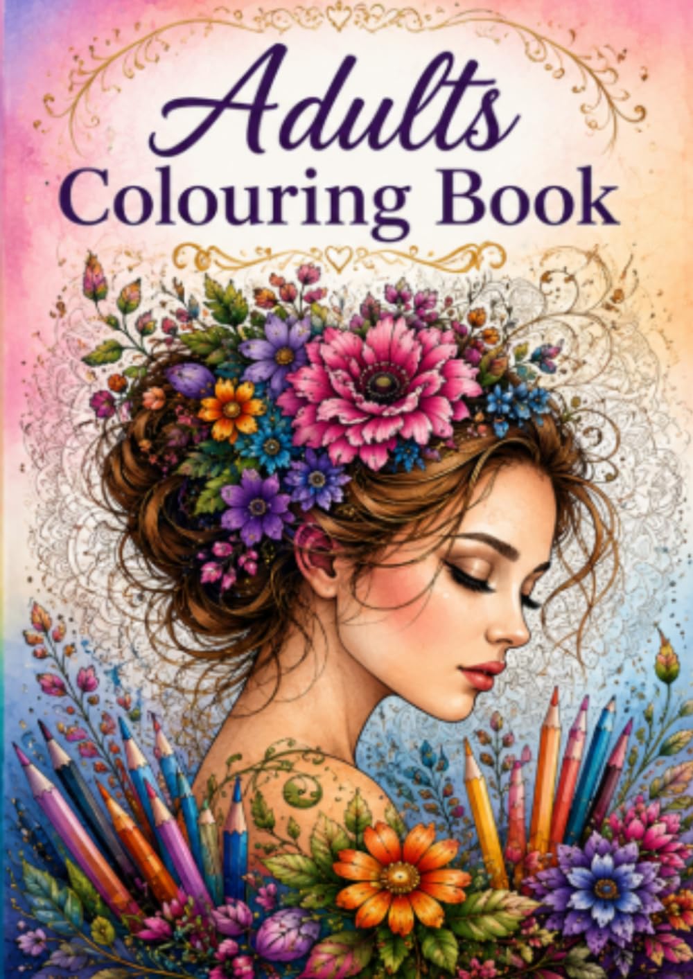 Adult Silhouettes Colouring Book – 82 Pages
