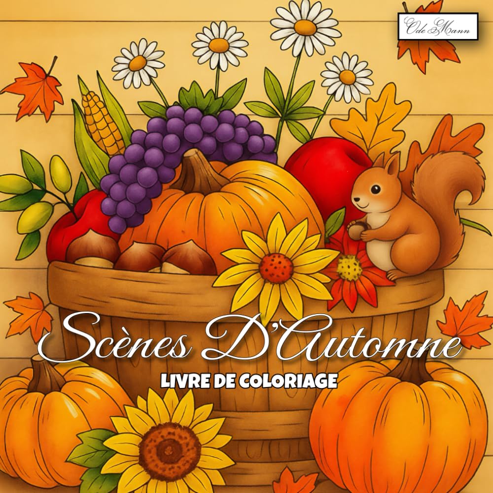 Scènes D’Automne Livre De Coloriage: Activité Apaisante Avec Des Paysages Champêtres, Pommes, Feuillages Et Scènes Rurales baixar livro de graça