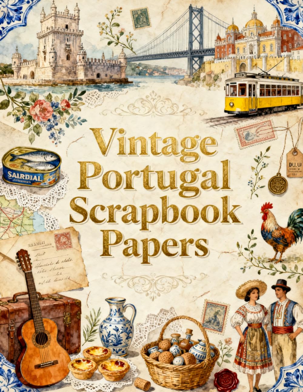Vintage Portugal Scrapbook Papers: Portuguese Landmarks, Trams, Coastal Charm, Postcards & Vintage Ephemera baixar livro de graça