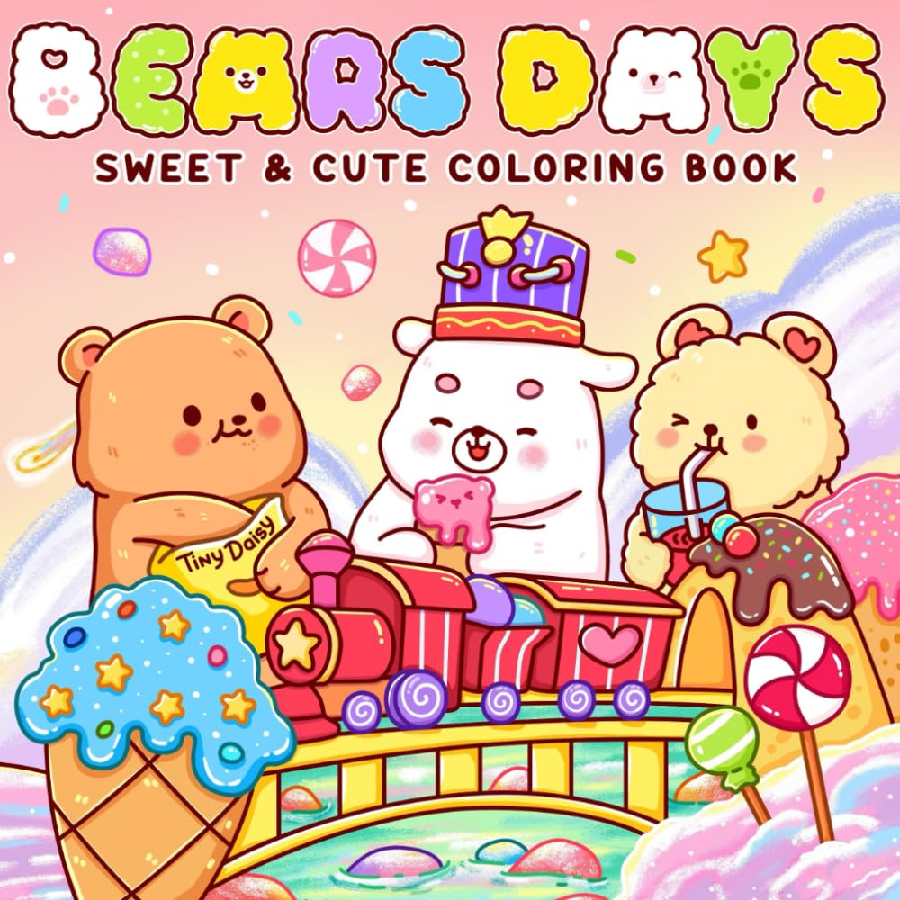 ler totalmente Bear Days: Coloring Book for Teens and Adults featuring Cute Animal Besties in Cozy Daily Moments for Stress Relief and Relaxation