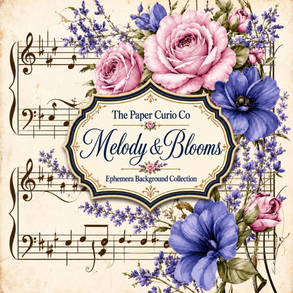 Melody and Blooms Ephemera Background Collection: Vintage Sheet Music Backdrop Cut Out and Collage Art for Junk Journaling Scrapbooking Cardmaking and Mixed Media Art baixar o livro de graça