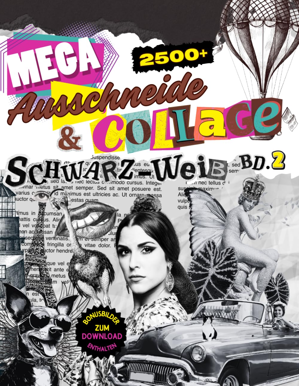 capítulo por capítulo baixar Mega-Ausschneide- und Collagebuch in Schwarz-Weiß: Über 2500 Bilder für Scrapbooking, Collagen und DIY-Bastelarbeiten!