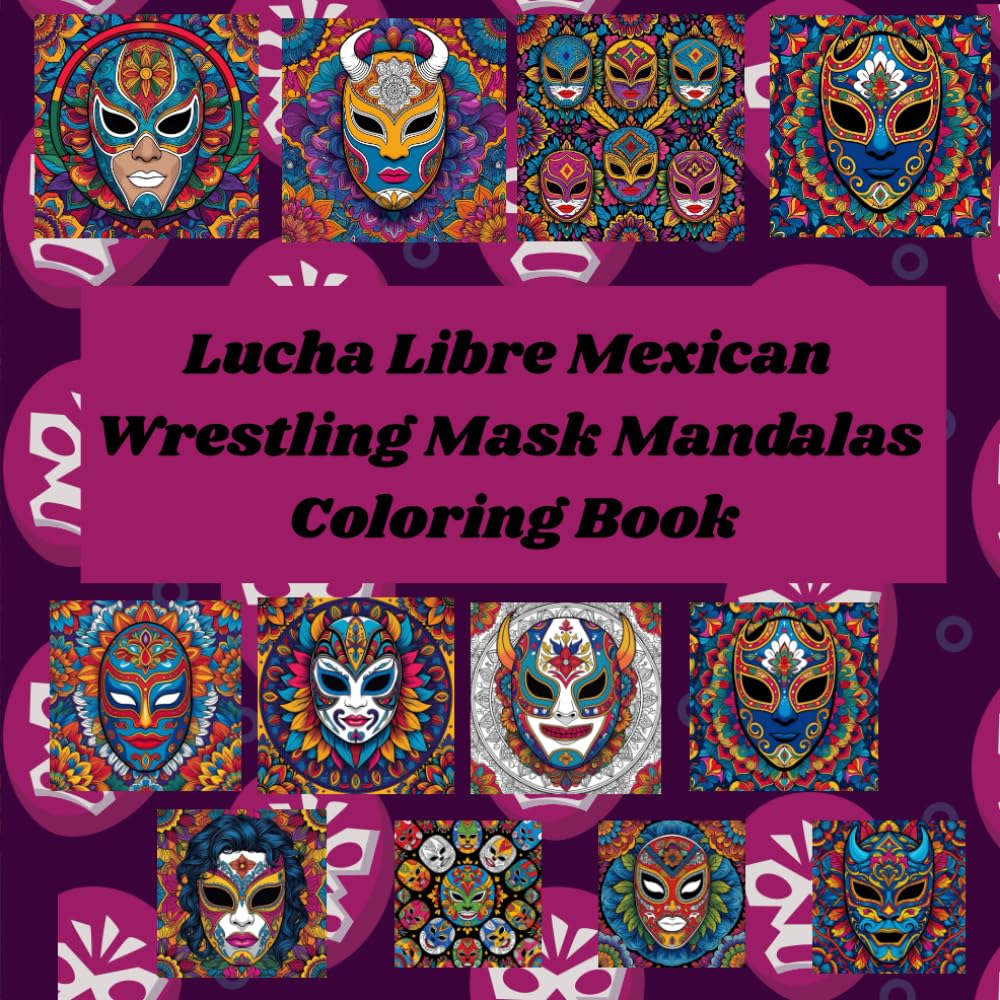 Lucha Libre Coloring Book: Fun Mexican Wrestling Masks for adults baixar o livro de graça
