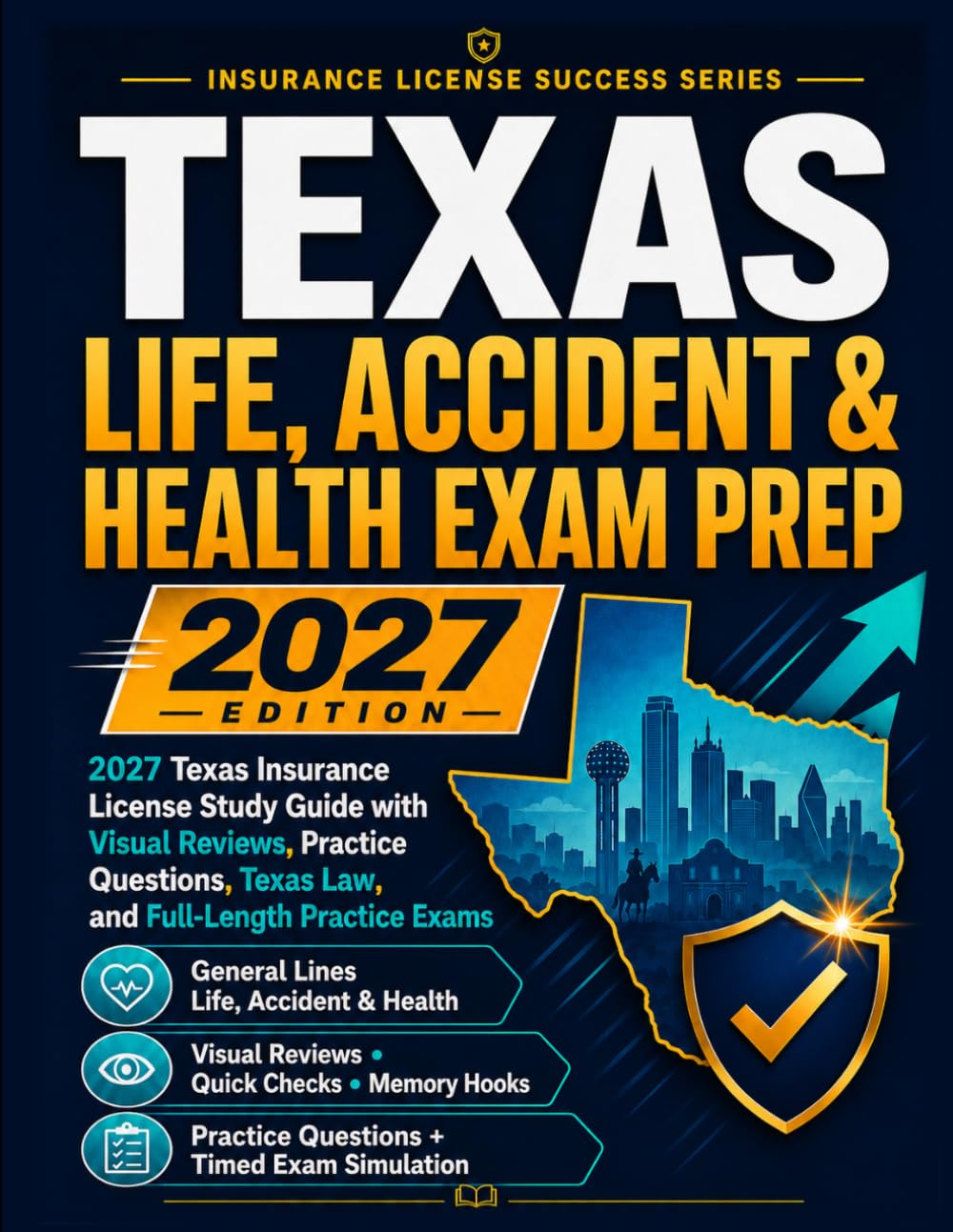 ler totalmente Texas Life, Accident & Health Exam Prep: 2027 Texas General Lines Insurance License Study Guide with Practice Questions, State Law Review, Visual... Practice Exams (Insurance Pass Smart Series)