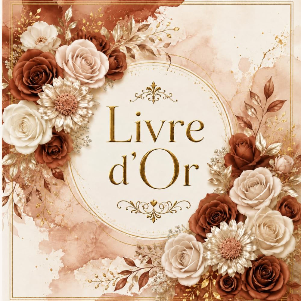 Livre d'or mariage bohème, élégant avec des tons beige, doré et orange terracotta: Livre d'or élégant au design floral raffiné (French Edition) baixar livro de graça