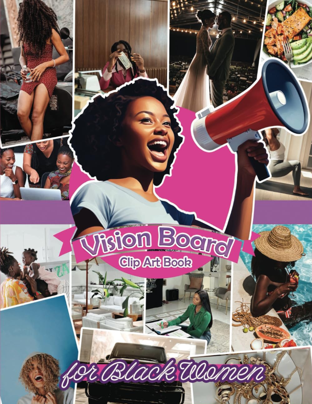 ler totalmente 2024 Vision Board Clip Art Book For Black Women: Create Powerful Vision Boards From +500 Pictures | Quotes and Words Vision Board Supplies for Black... Their Perfect Life ( vision board magazines )