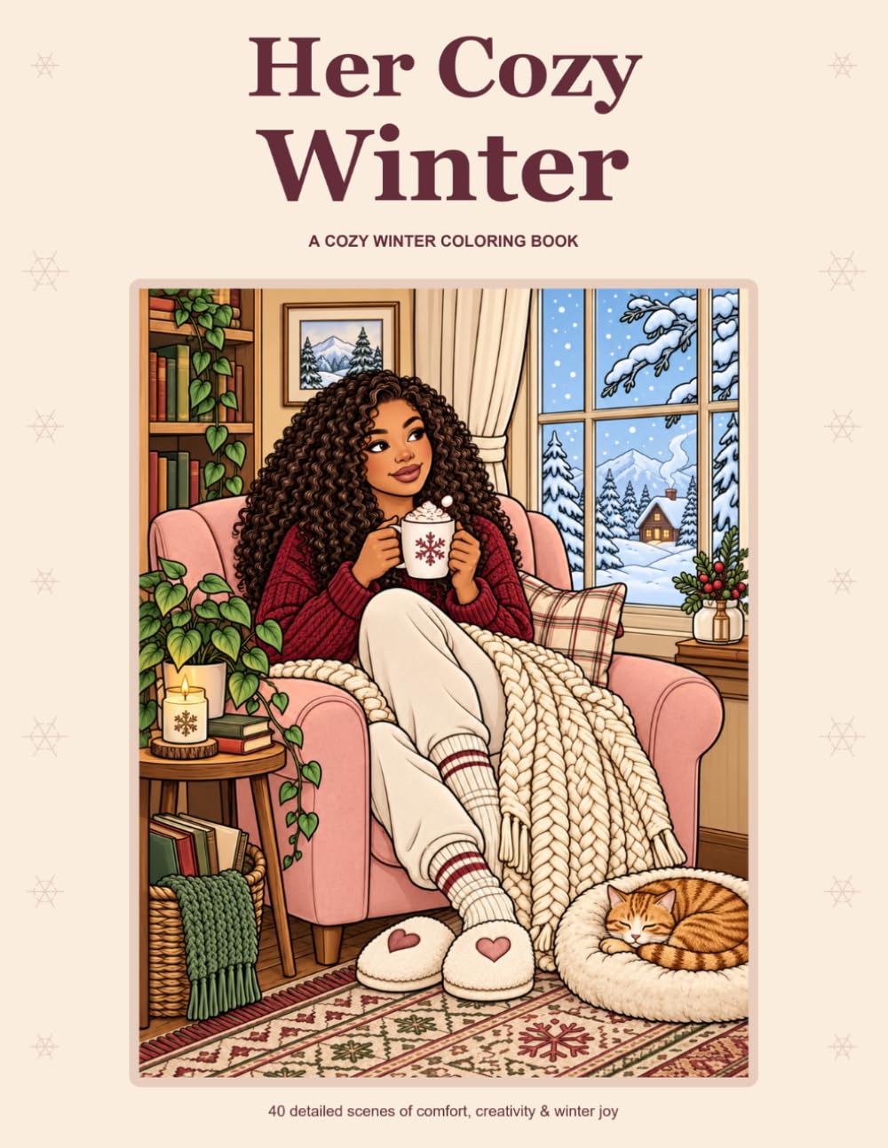 ler totalmente Her Cozy Winter: A Cozy Winter Coloring Book