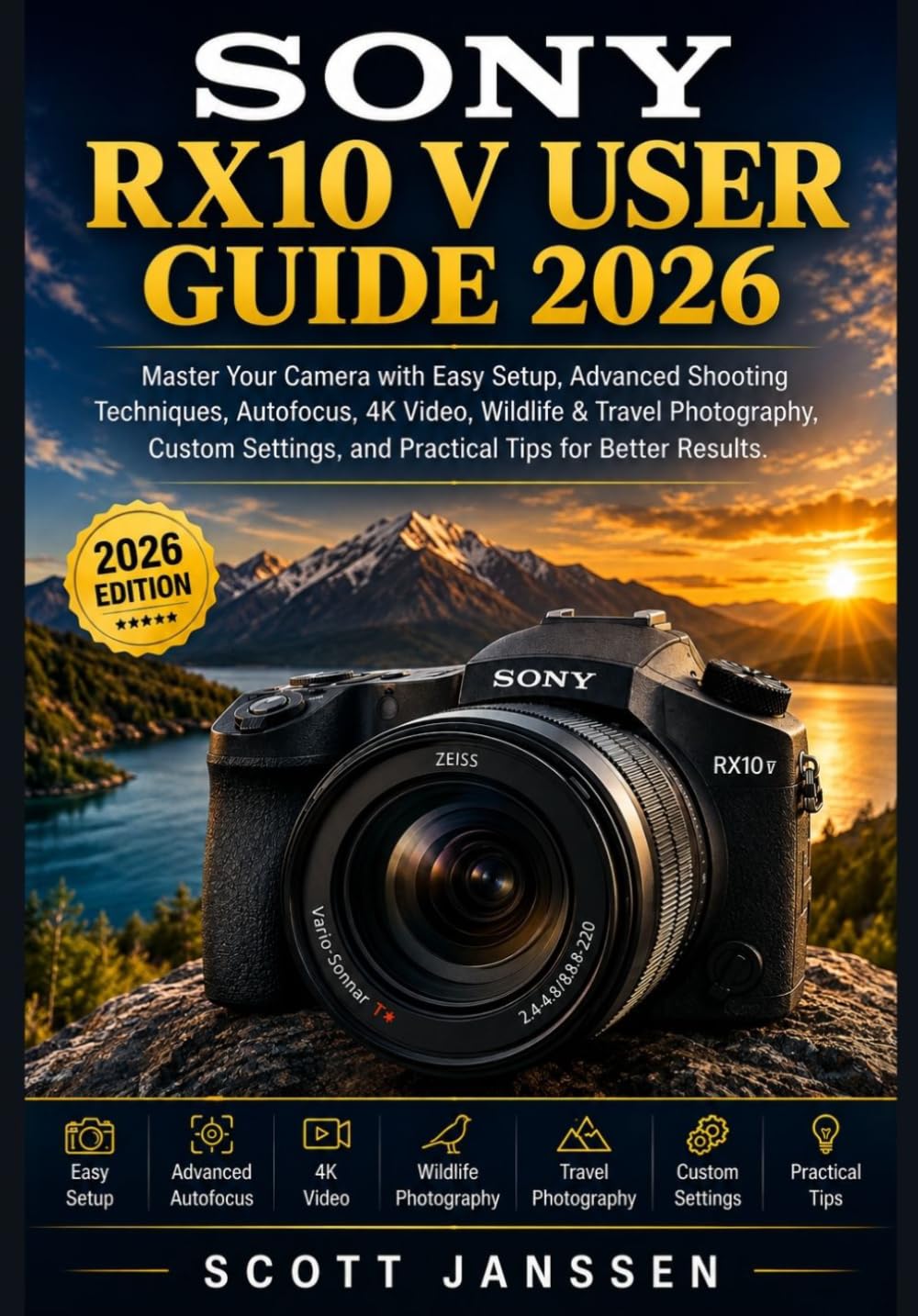 SONY RX10 V USER GUIDE 2026: Master Your Camera with Easy Setup, Advanced Shooting Techniques, Autofocus, 4K Video, Wildlife & Travel Photography,... and Practical Tips for Better Results baixar livro de graça