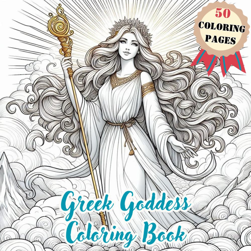 ler totalmente Greek Goddess Coloring Book | 50 Adorable Coloring Pages