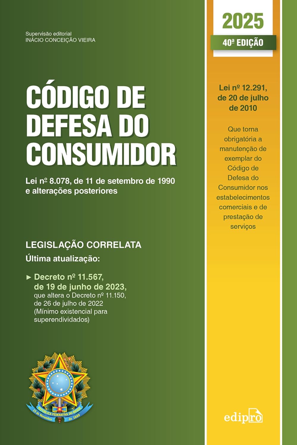 ler totalmente CÓDIGO DE DEFESA DO CONSUMIDOR 2025 - 40ª Edição Atualizada