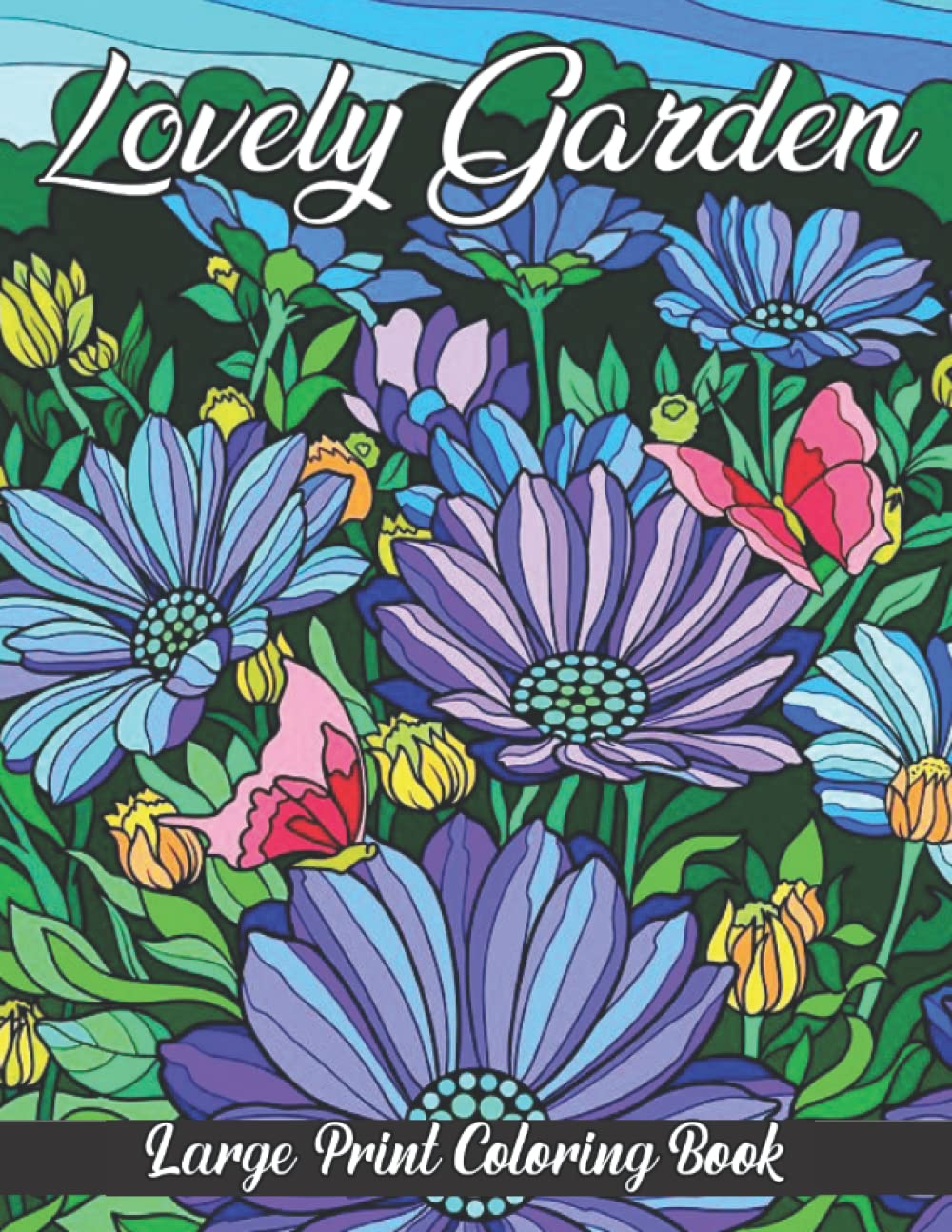 ler totalmente Lovely Garden Coloring Book For Adult: Simple and Easy Adult Coloring Book with Flowers, Prints, Country Scenes For Relaxing and Stress Relief
