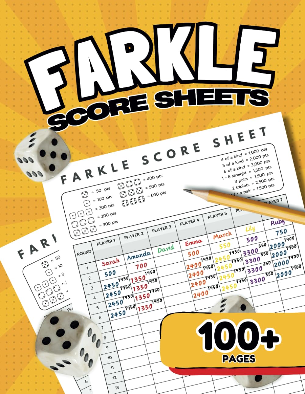 ler totalmente Farkle Score Sheets: Score Pads For Farkle Classic Dice Game