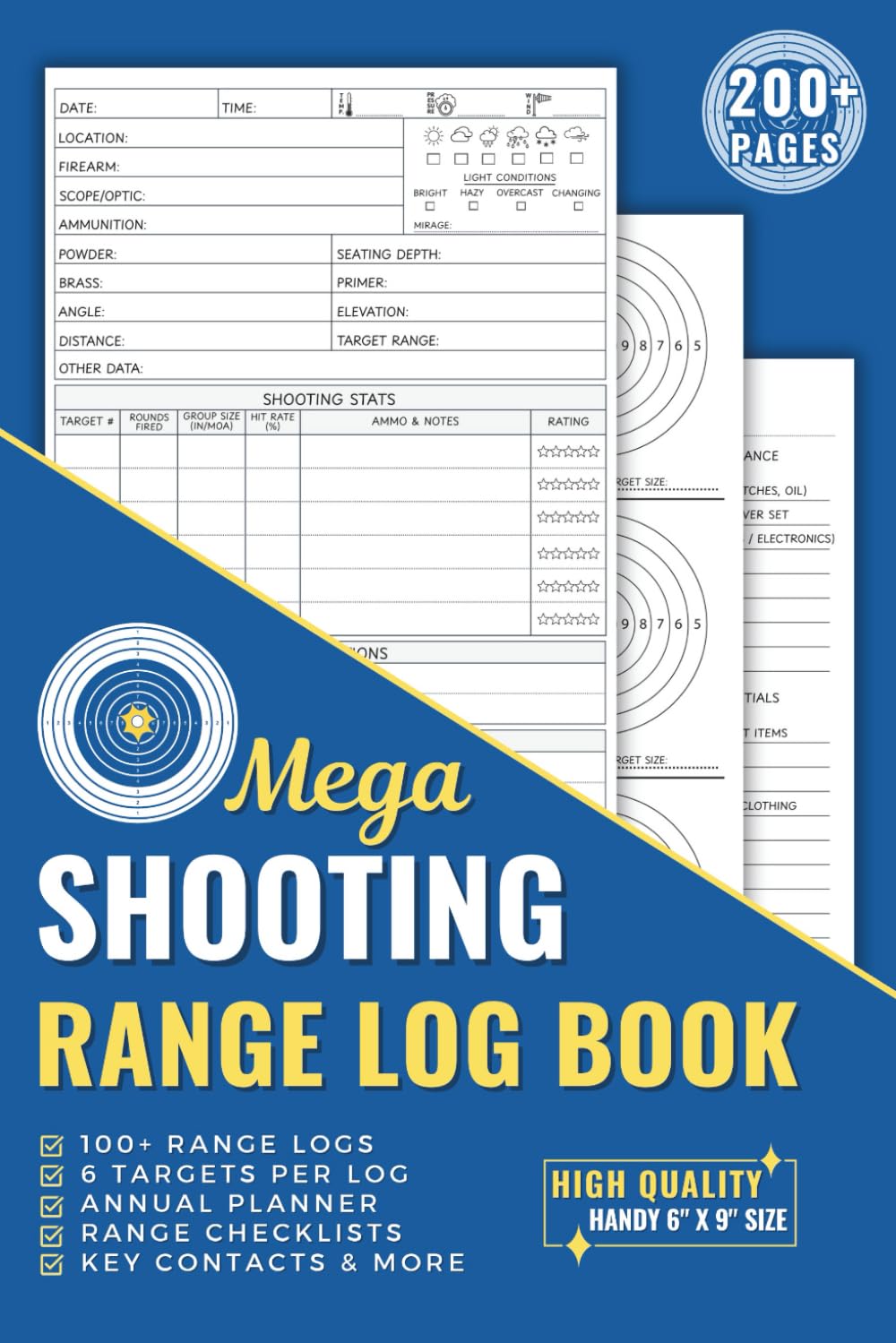 ler totalmente Mega Shooting Range Log Book: 210+ Pages to Record Shooting Stats with Target Diagrams, Checklists & More. Perfect for Beginners & Professional Shooters