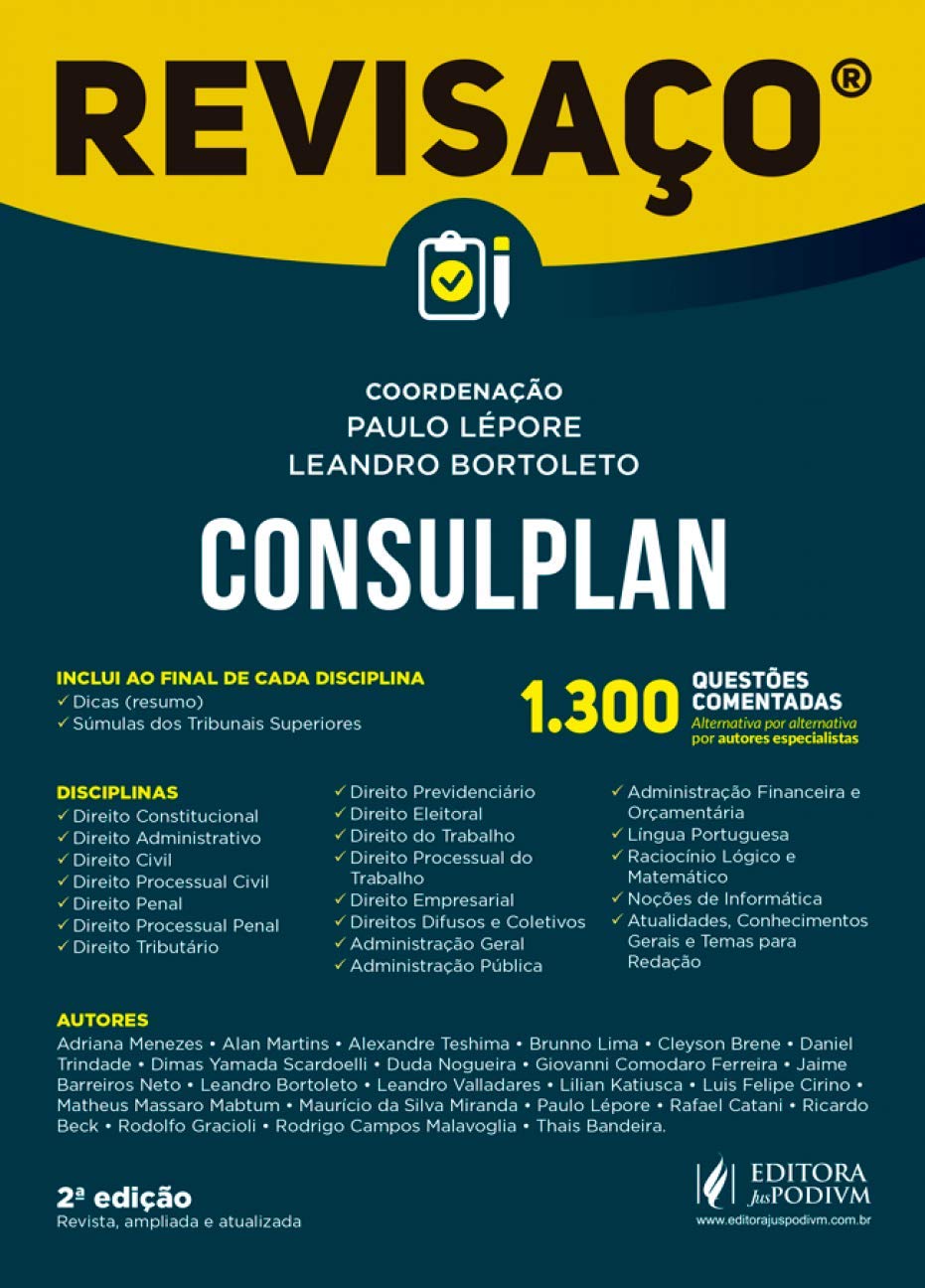 Consulplan: 1.300 Questões Comentadas. Alternativa por Alternativa por Autores Especialistas baixar livro de graça