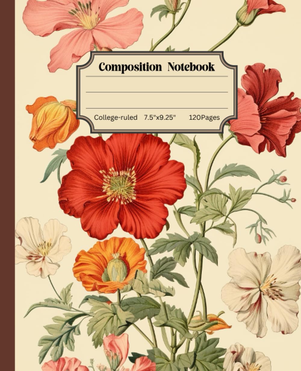 Vintage Floral Vines Composition Notebook: College Ruled: Great for School Supplies, Home and Office baixar livro de graça