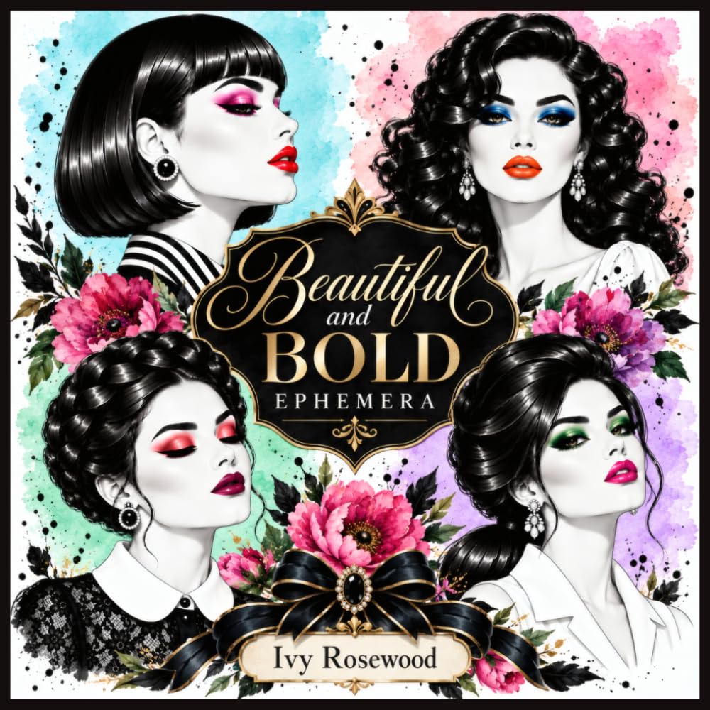 Beautiful and Bold: 80 Striking Women with Bold Makeup, Chic Hairstyles & Fashionable Style for Junk Journals, Collage and Paper Crafts baixar livro de graça