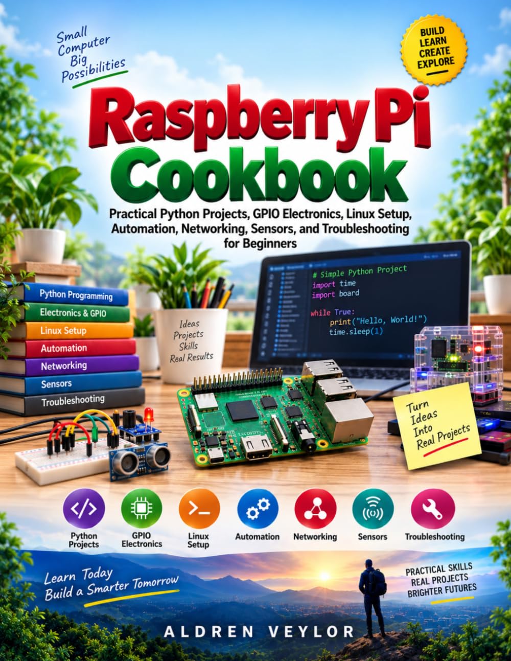 Raspberry Pi Cookbook: Practical Python Projects, GPIO Electronics, Linux Setup, Automation, Networking, Sensors, and Troubleshooting for Beginners baixar livro de graça