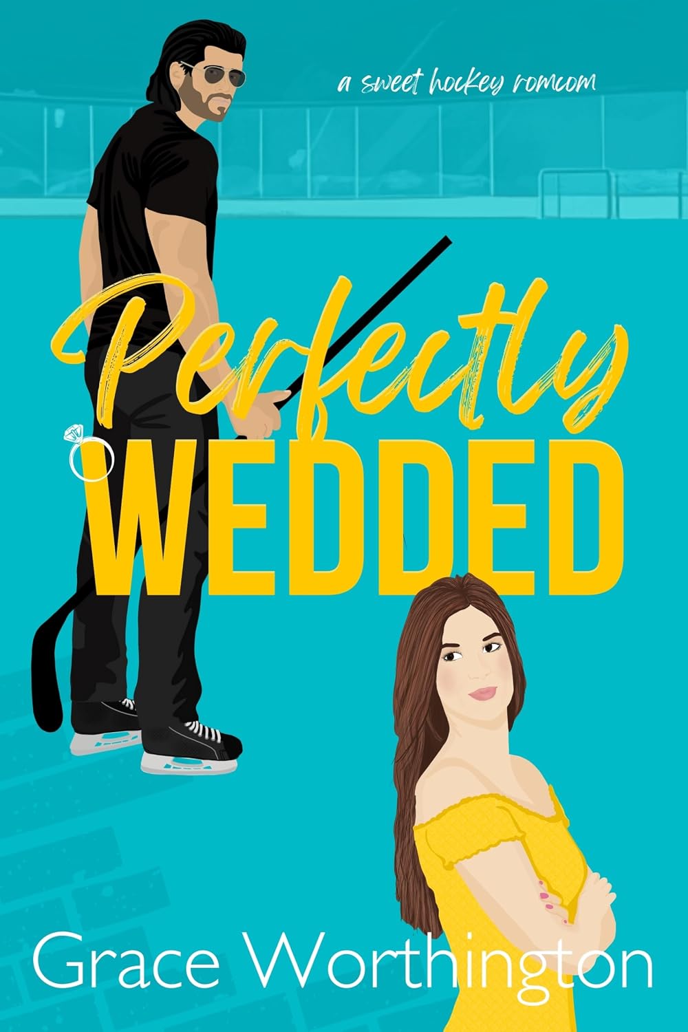 ler totalmente Perfectly Wedded: A Sweet Hockey RomCom (Perfect Crush Hockey Romance Book 1) (English Edition)