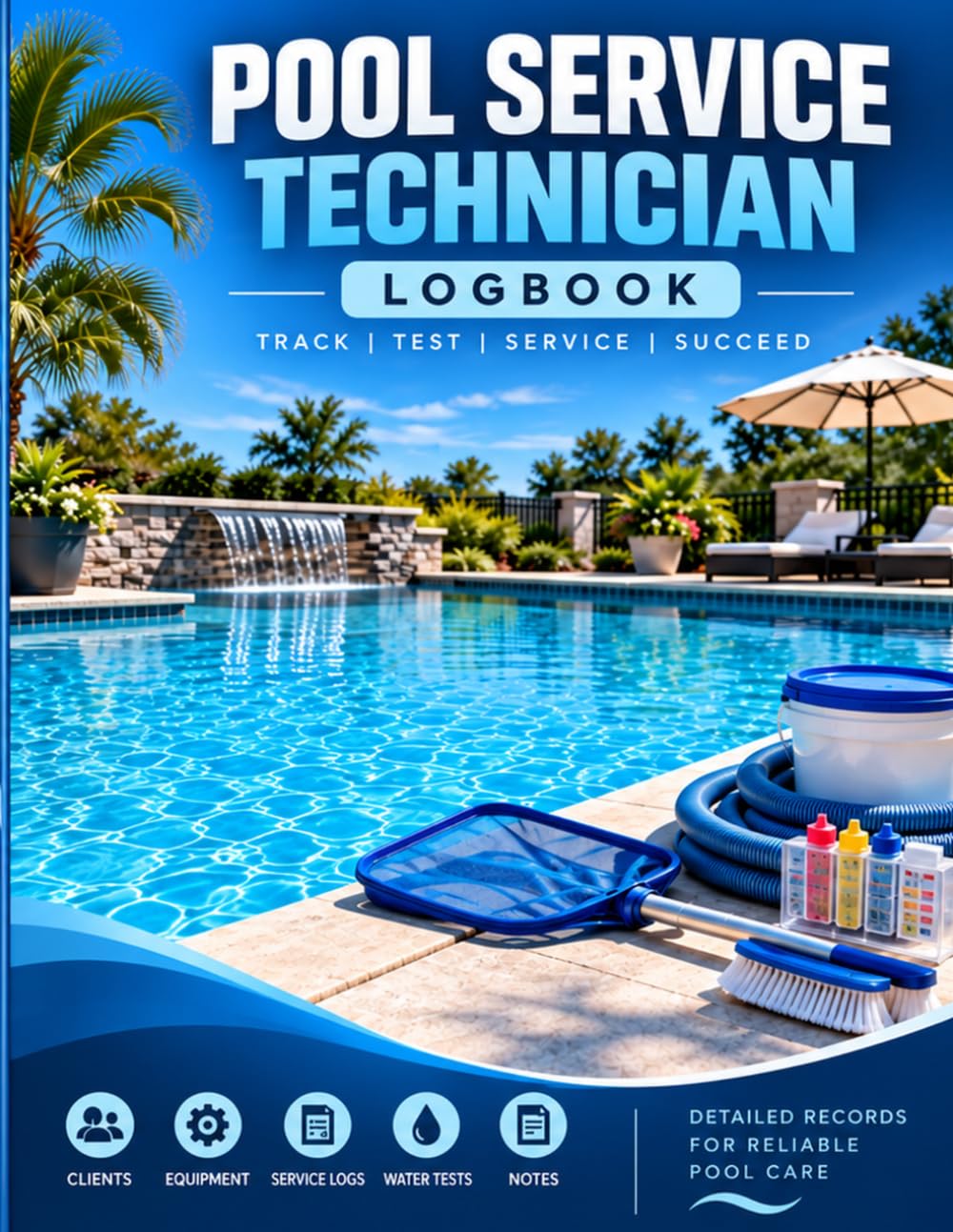 Pool Service Technician Logbook: Professional Pool Care Logbook for Clients, Equipment, Service Logs, Water Tests & Notes baixar livro de graça