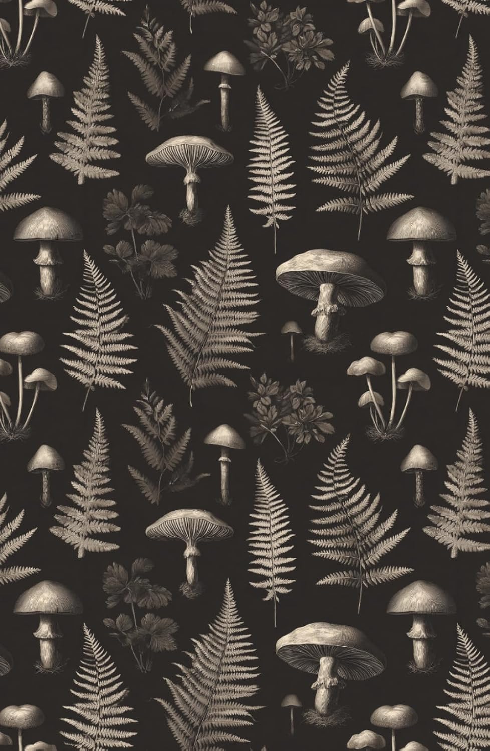 capítulo por capítulo baixar Dark Botanical Mushroom & Fern Grid Journal: Graph Paper Notebook For Journaling | Cottage Core Mushroom, Aesthetic, Plan, Design, Craft, Create,... — 160 Pages, 5.5 x 8.5 in — Matte Hardcover