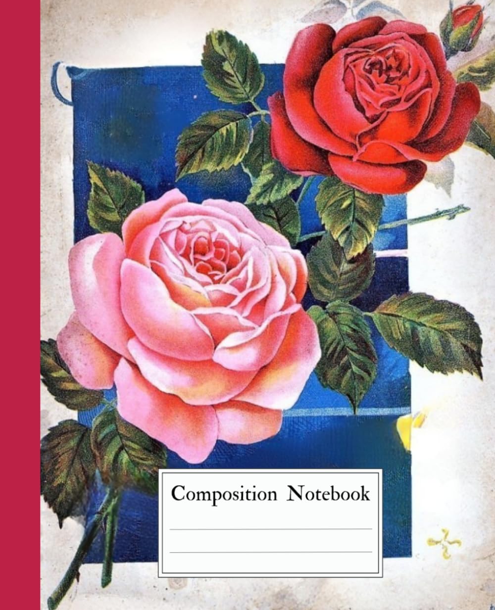 ler totalmente Composition Notebook College Ruled: Beautiful Cute Vintage Botanical Illustration, Floral Aesthetic Journal For Girls, Teens, Women