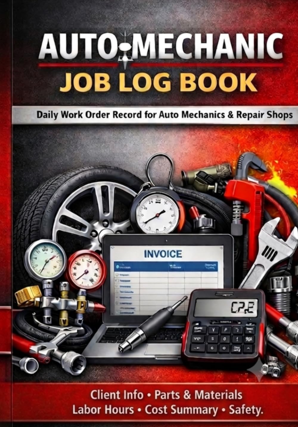 ler totalmente Auto Mechanic Job Log Book: Daily Work Order Record for Auto Mechanics and Repair Shops | Track Client Details, Parts, Labor, and Invoices
