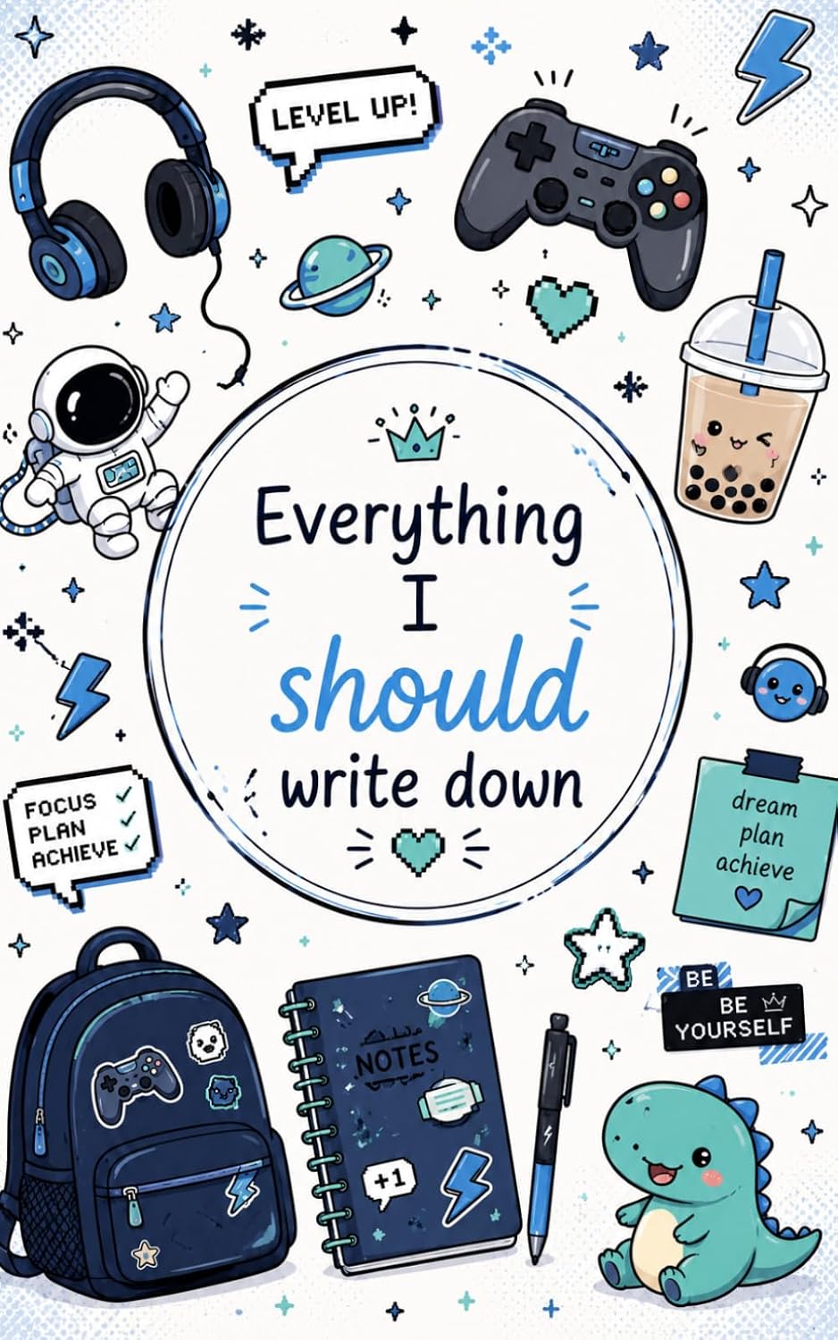 ler totalmente Everything I Should Write Down: Notebook for Boys 5x8 | Notes, Ideas, Goals, Plans and Everyday Writing |Gaming Notebook for Boys 5x8
