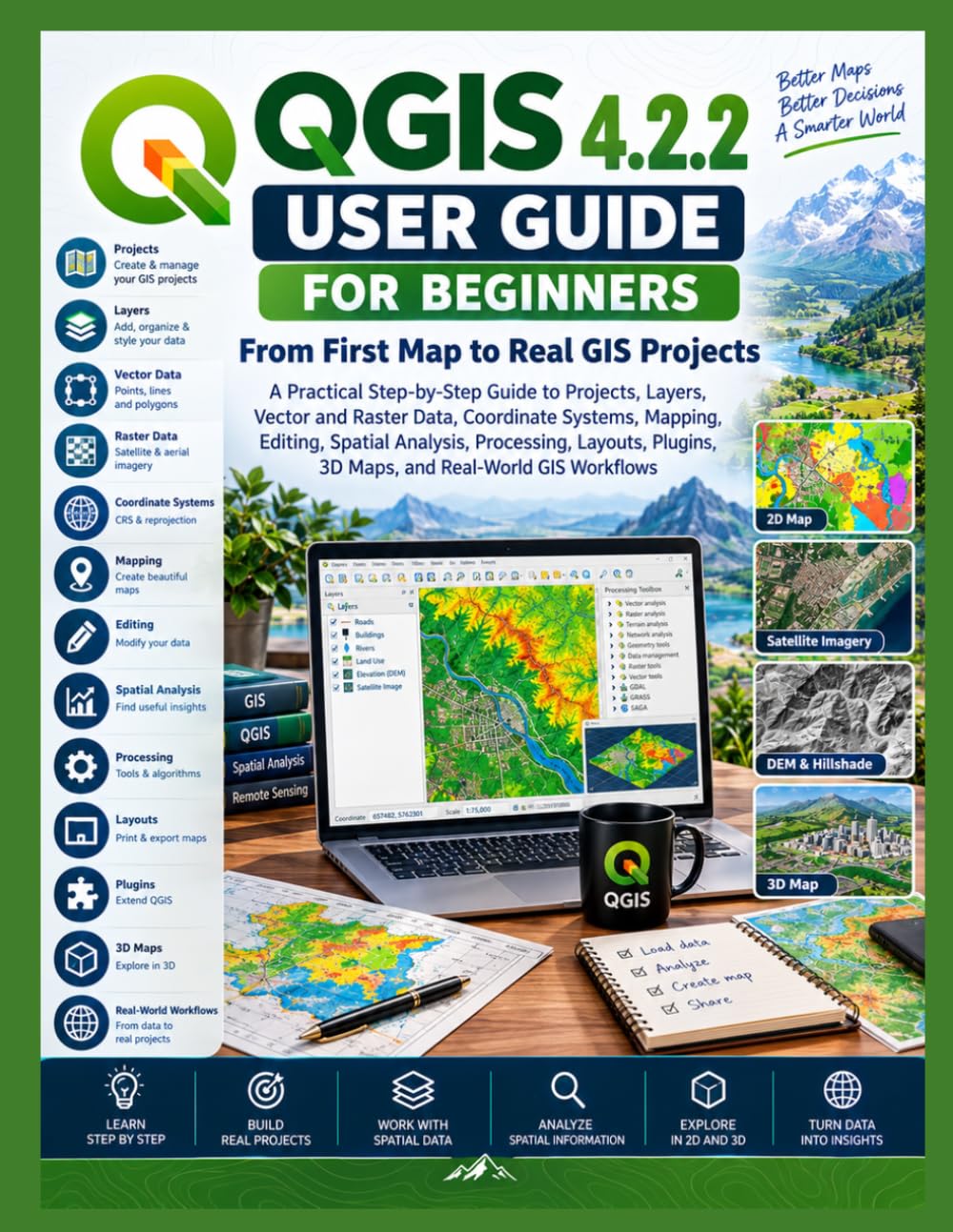 ler totalmente QGIS 4.2.2 User Guide for Beginners From First Map to Real GIS Projects