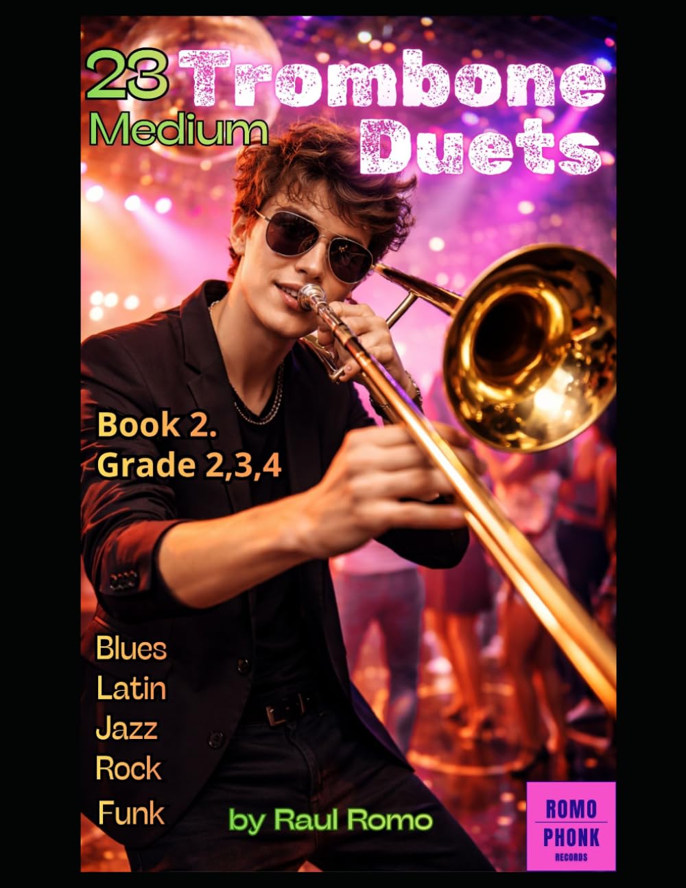 ler totalmente 23 Trombone Duets: Medium, Grades 2,3,4 BOOK 1. Rock, Jazz, Latin, Blues, Pop, Funk, Hip Hop
