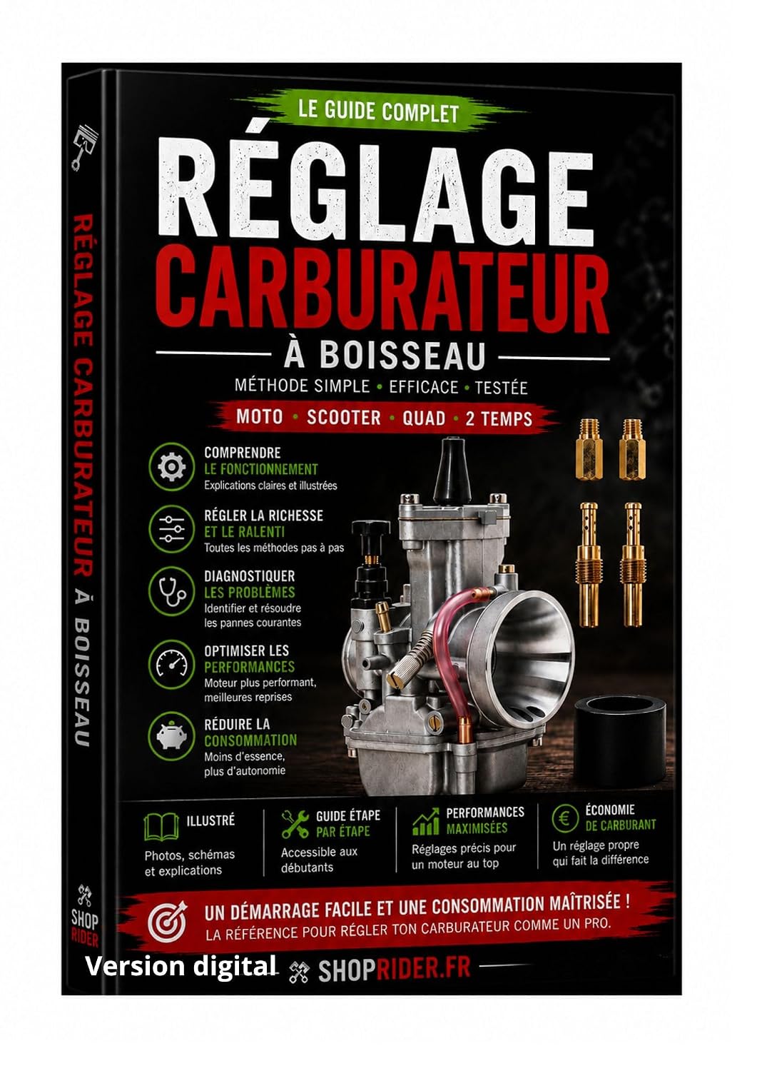 carburateurs moto scooter quad mobylette type dellorto mikuni 50cc 125cc moteur 2 temps: Carburateur technique 50cc 125cc carburateur moto réglage gicleur... gicleur ralenti moteur 2 t (French Edition) baixar o livro de graça