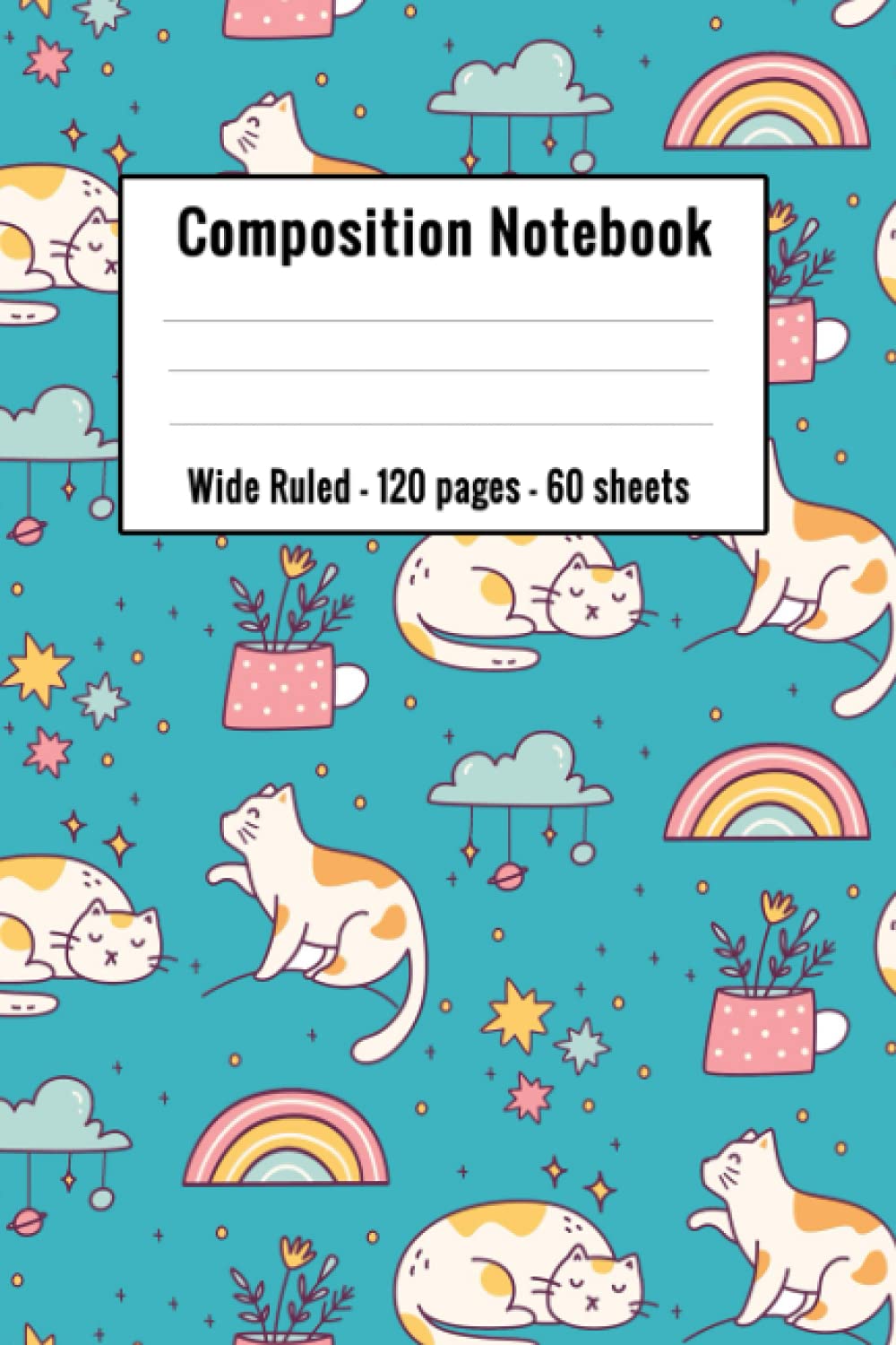 cat composition notebook wide ruled: kawaii cat wide ruled lined notebook journal | composition notebook for kids (Composition Book, Journal) baixar o livro de graça