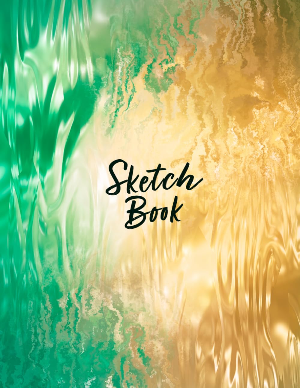 Sketch Book: Green Gold Flow: Blank Sketchbook, 8.5 x 11 in, 120 Pages for Drawing, Sketching, Painting and Doodling baixar o livro de graça
