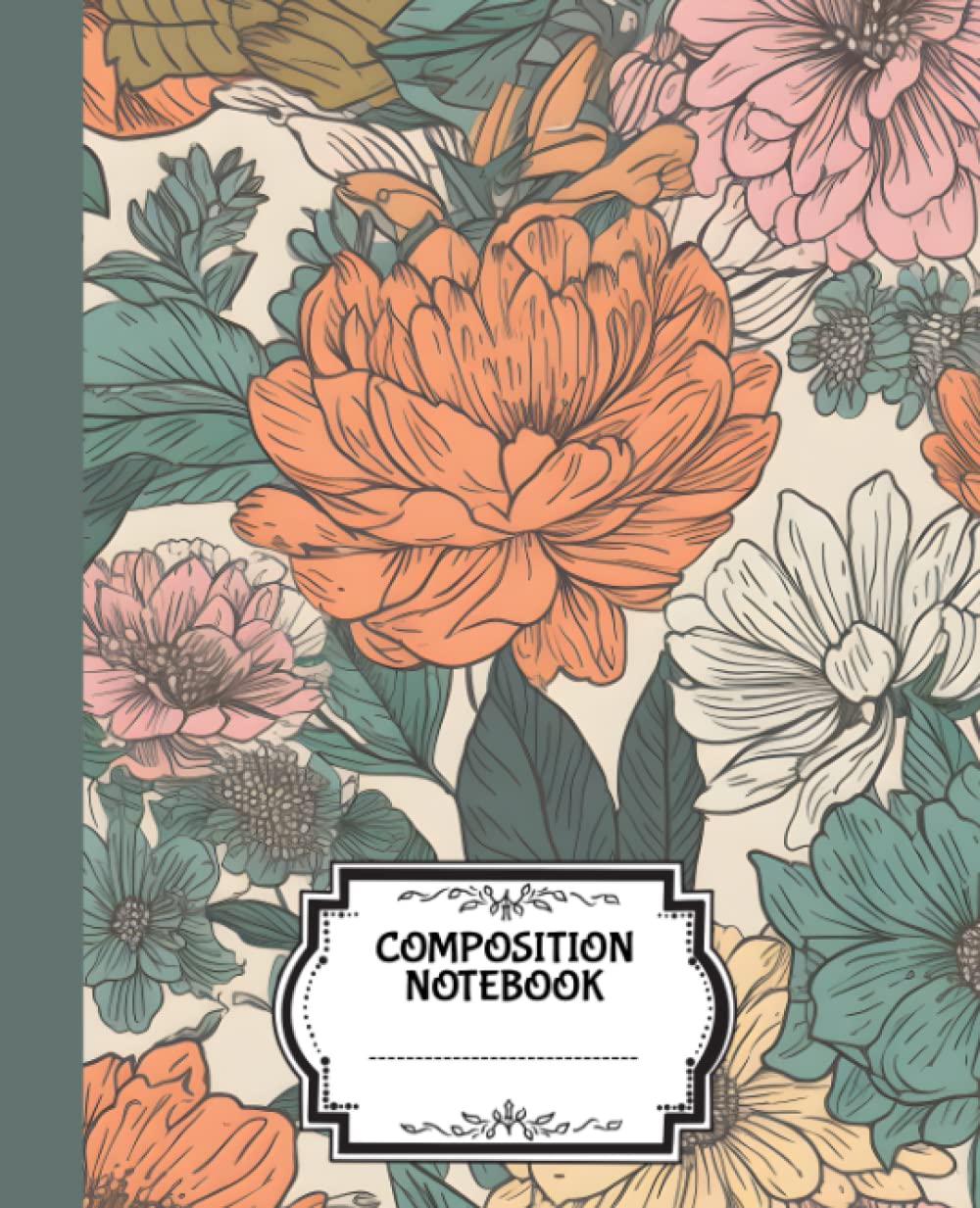 ler totalmente Composition Notebook Vintage Botanical Aesthetic: College Ruled 120 pages 7.5" x 9.75"