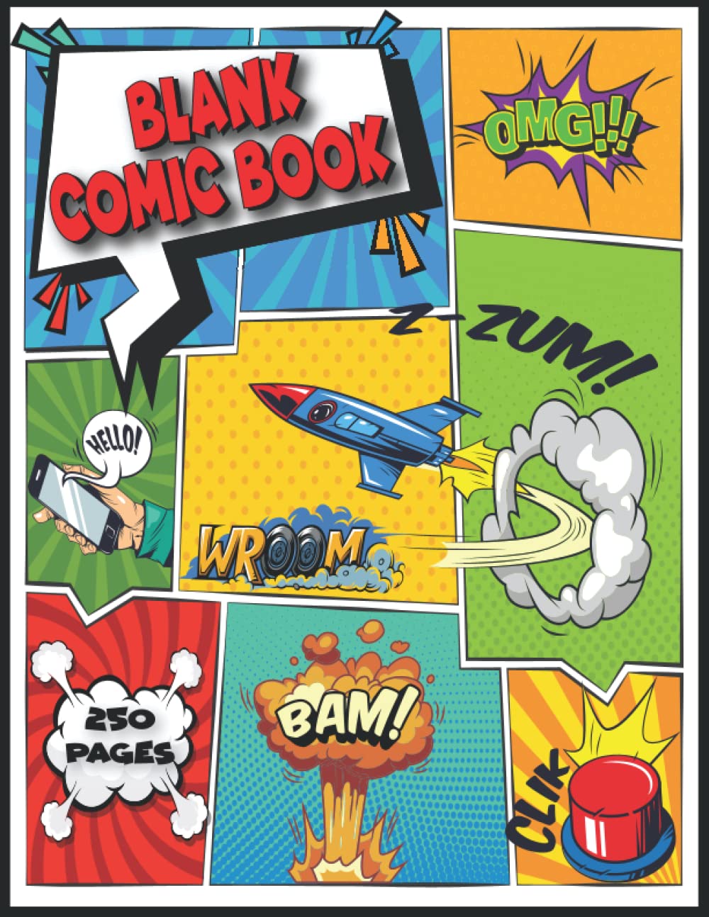 Blank Comics Art Notebook with Blank Comic Templates To Create Your Own Comics, 250 Pages of Hours of Fun for Kids and Adults baixar o livro de graça