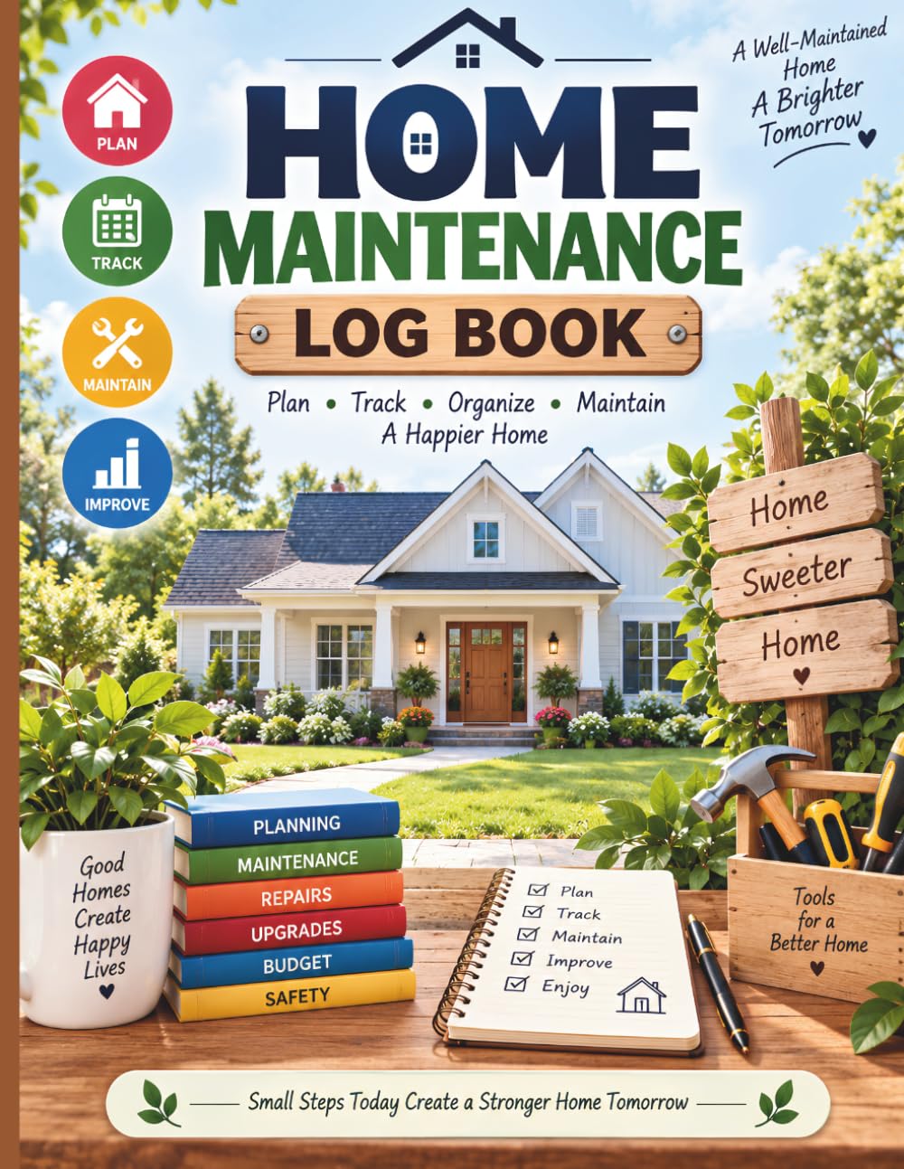 capítulo por capítulo baixar Home Maintenance Log Book: Complete Homeowner’s Planner & Organizer for Maintenance, Repairs, Appliances, Home Systems, Projects, Expenses, Contractors, Warranties, Safety & Annual Records