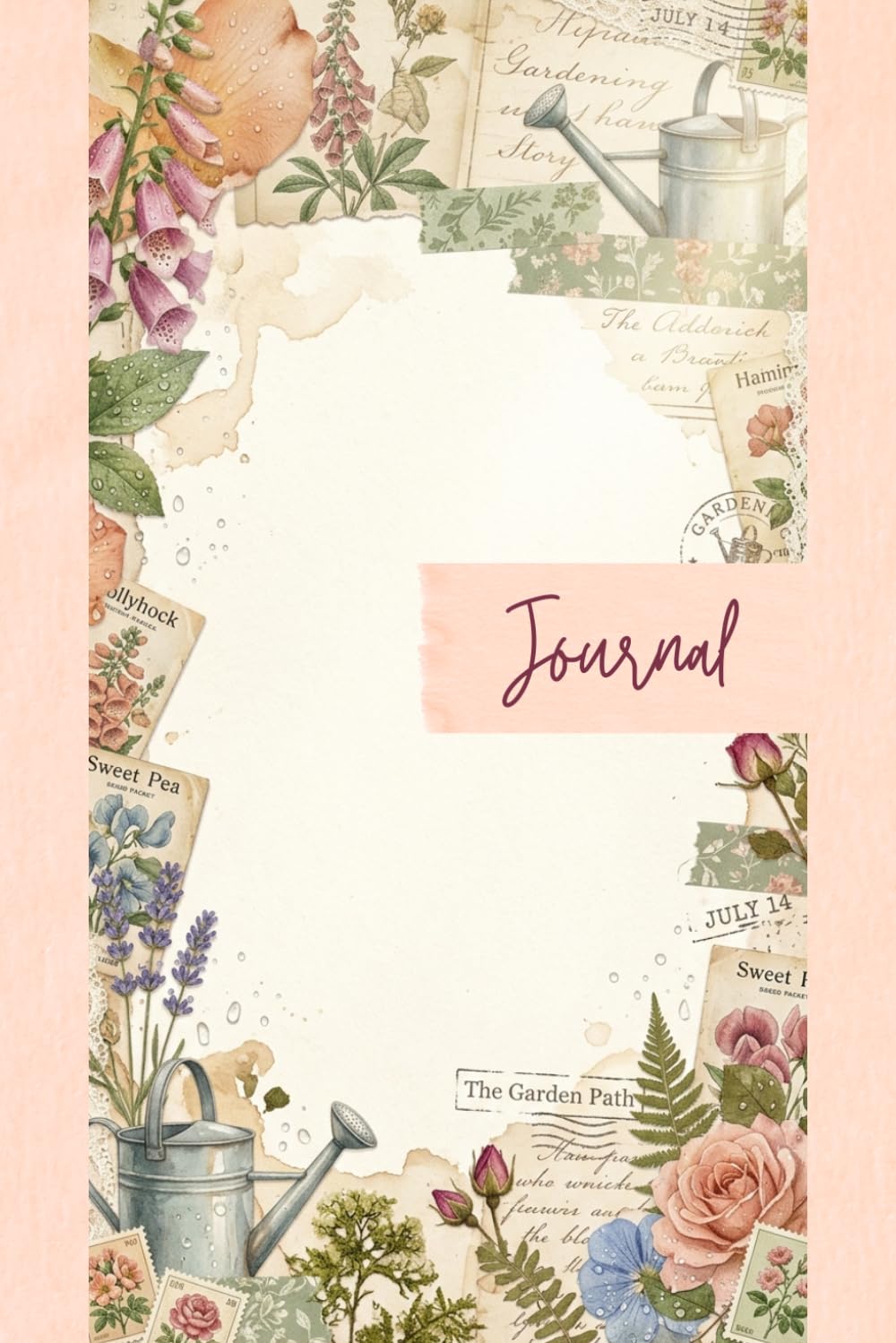 capítulo por capítulo baixar Vintage Cottage Garden Journal Pages - 6x9 Decorative Paper - 100 Floral Botanical Sheets with Pressed Flowers, Lavender, Seed Packets, and Flowerish Ephemera Collage
