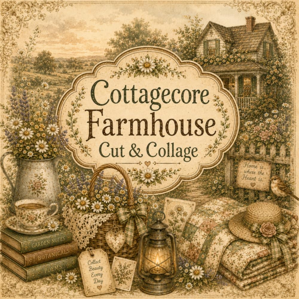 capítulo por capítulo baixar Cottagecore Farmhouse Cut & Collage: Vintage Ephemera, Botanical Illustrations, Rustic Paper Crafts & Creative Journaling