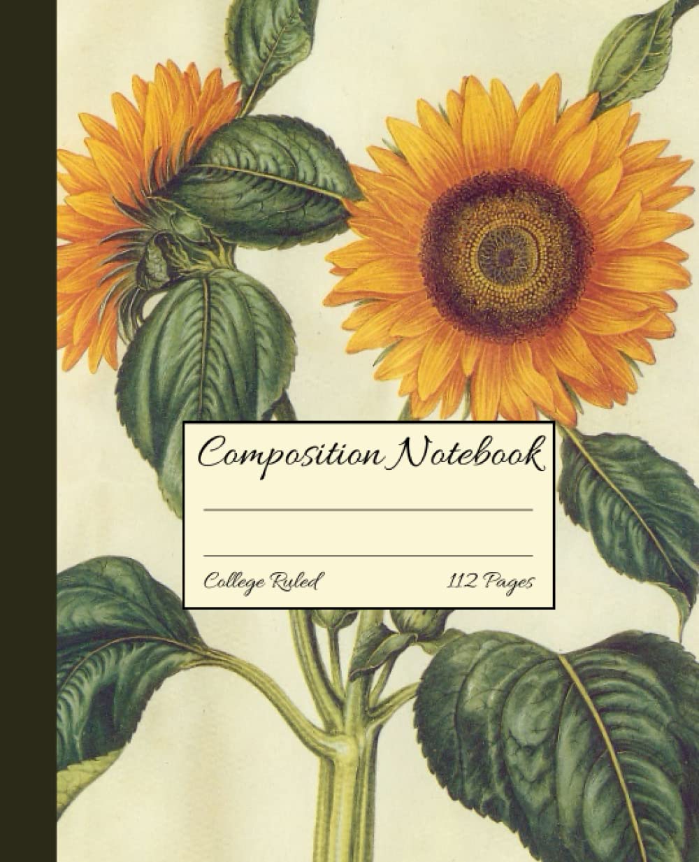 capítulo por capítulo baixar Composition Notebook College Ruled: Sunflower Vintage Botanical Illustration Soft Cover | Floral Aesthetic Journal For Girls, Teens, Women | Wide Lined